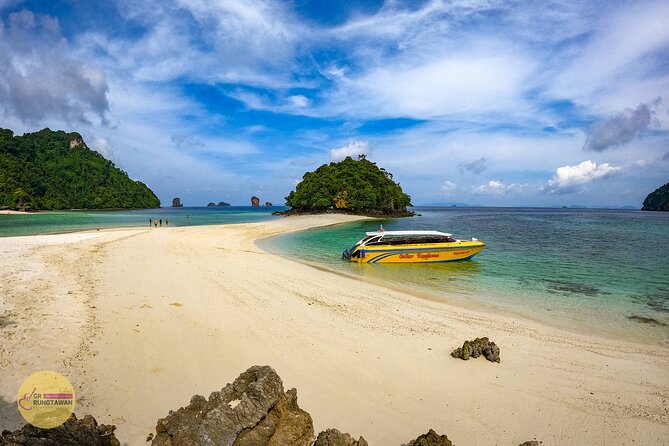 4 Islands Day Tour by Speed Boat from Ao Nang, Krabi - Tup Island and the sandbar at low tide