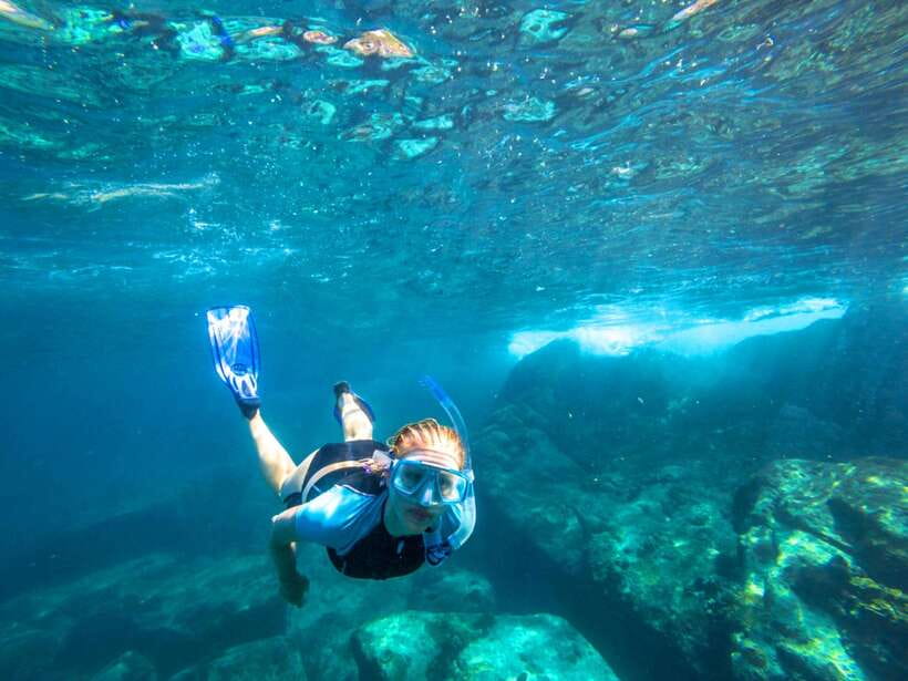 Ao Nang: Island-Hopping Snorkel Tour w/ Amazing Hong Island - Hong Lagoon: a calm passage through cliffs