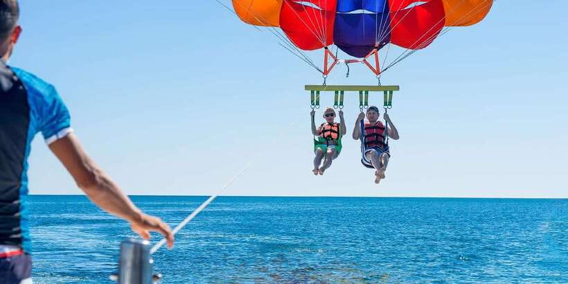 Boracay: Island Hopping with Parasailing Experience - Parasailing adds the main thrill