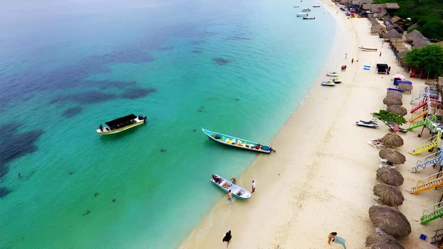Cartagena: Visit 4 islands in a speedboat + plankton! - Sunset at Playa Blanca on Barú