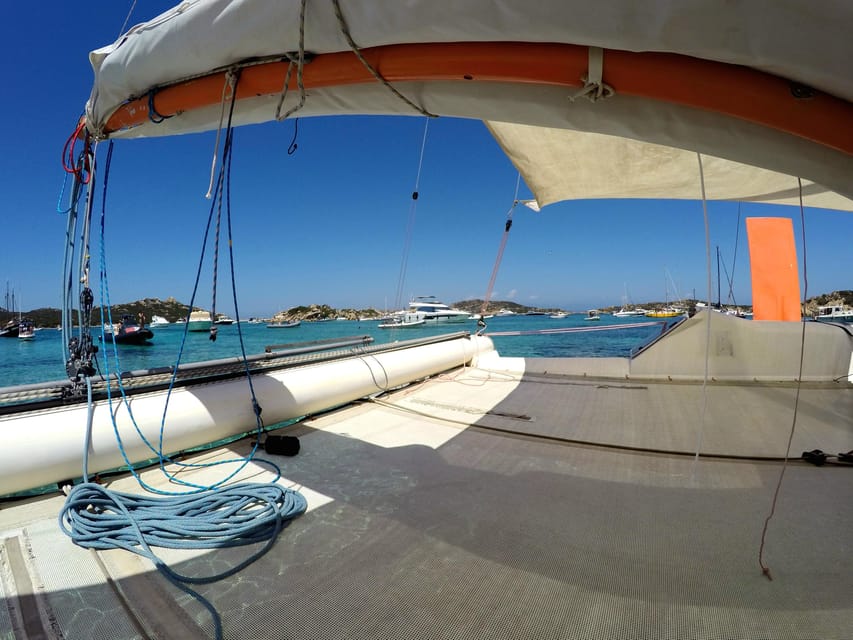 Catamaran: Day trips in La Maddalena's Archipelago - First sailing stretch through the national park
