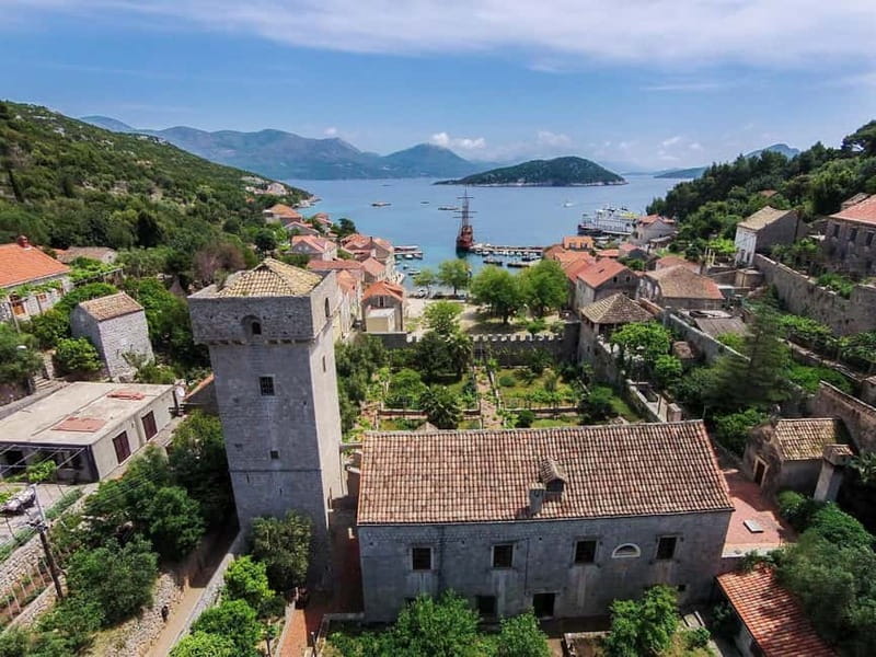Dubrovnik: Elaphiti Island Luxury Pirate Ship Cruise - Šipan: History, a Mansion, and Island Wine