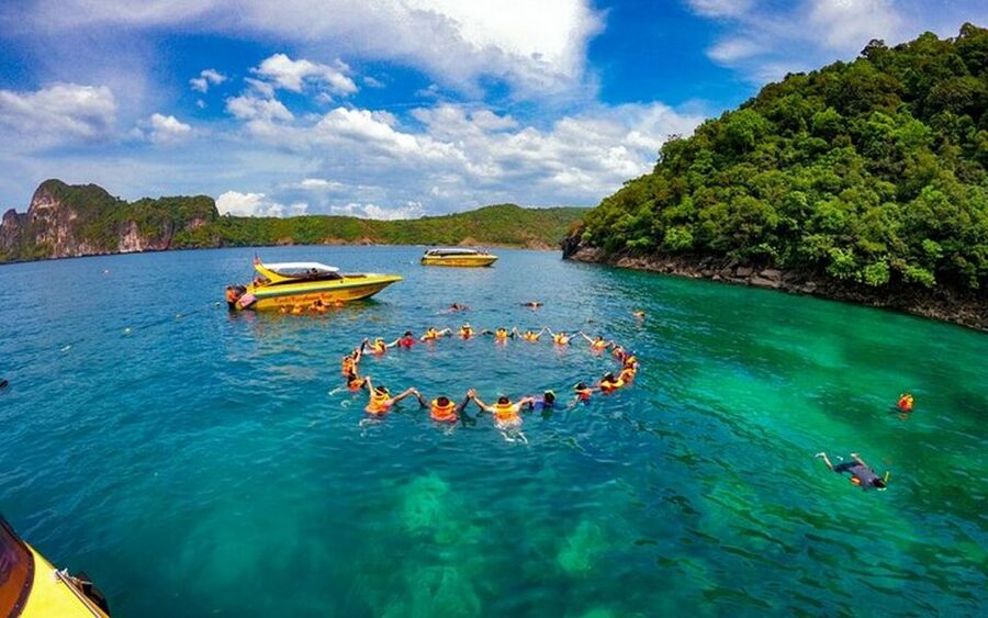 From Ao Nang: Phi Phi Islands Day Tour by Boat with Lunch - Bamboo Island closes the day with beach time
