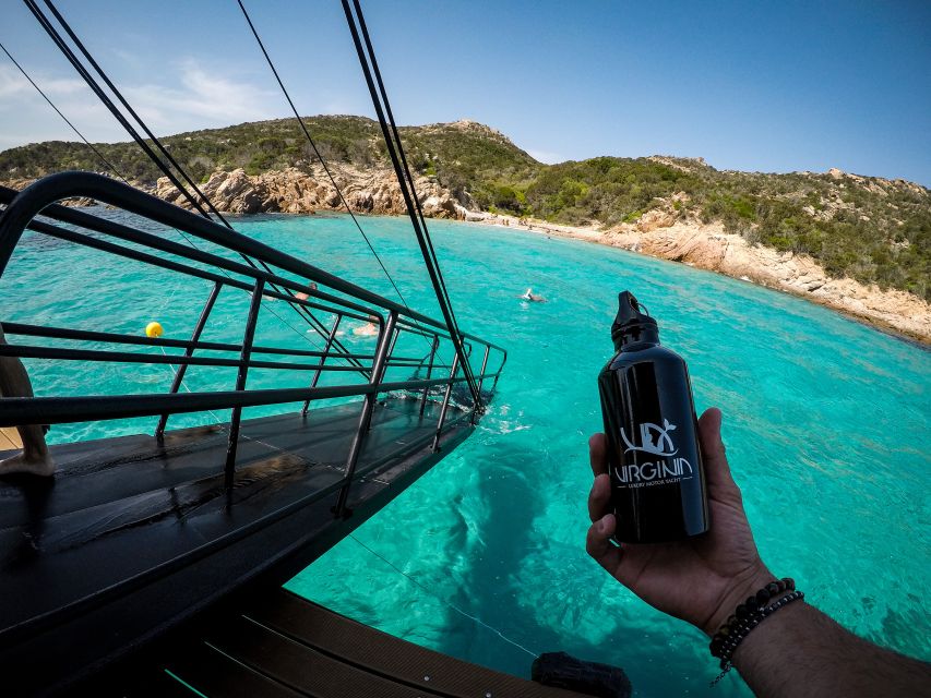 From Cannigione: La Maddalena Archipelago Boat Trip - Pink Beach from the boat, not from the sand