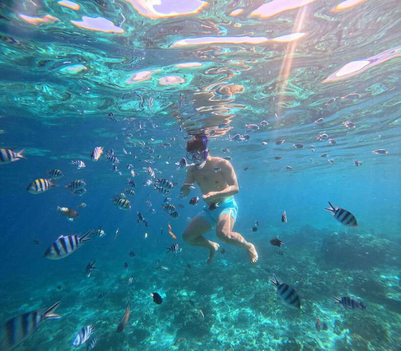From Cebu: Island Hopping to 3 islands with BBQ lunch - Nalusuan Island adds a photogenic beach stop