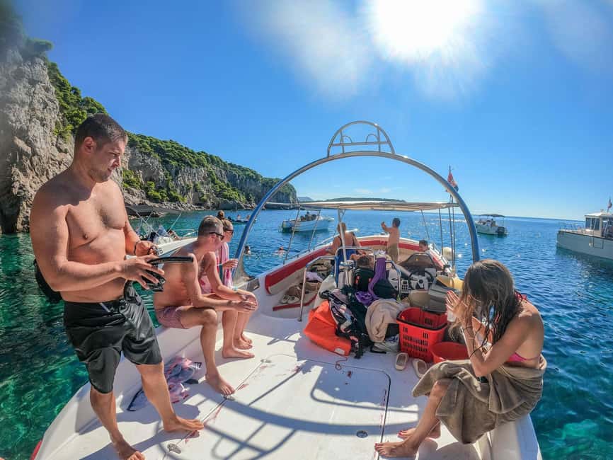 From Dubrovnik: Elaphiti Islands & Blue Cave Speedboat Tour - Drinks, music, and the small-boat atmosphere