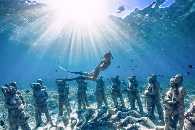 From Gili Trawangan: Island Hopping Snorkeling Trip - Glass-bottom views before you enter the water