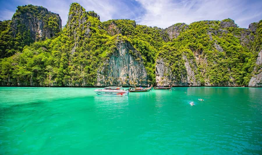 From Khao Lak: Phi Phi, Maya Bay, and Khai Islands Day Trip - Maya Bay, made famous by The Beach