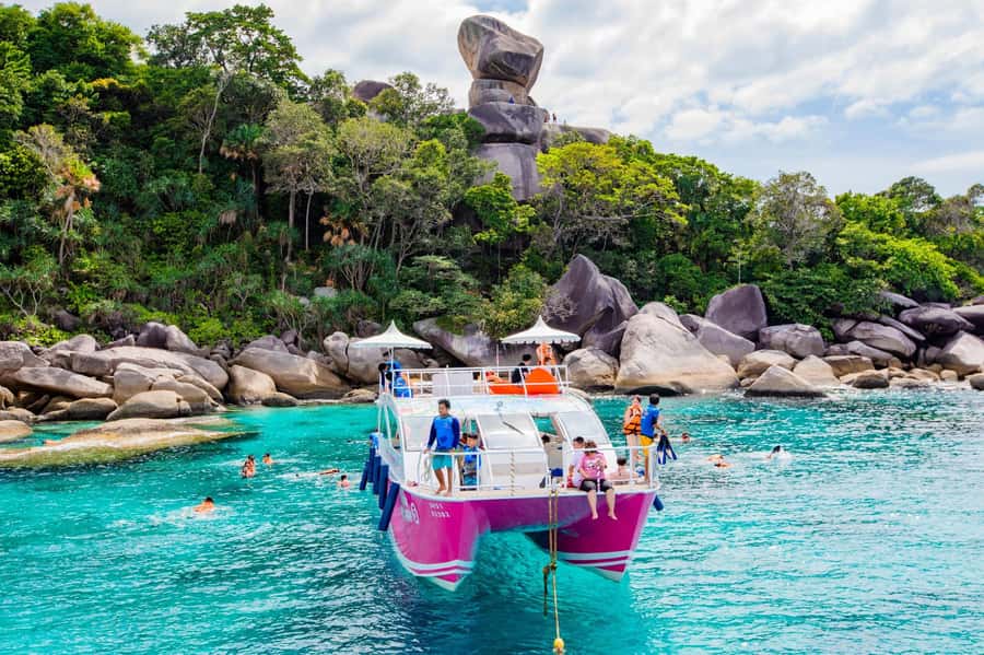From Khao Lak: Similan Islands Day Trip by Luxury Catamaran - The catamaran crossing to the Similans