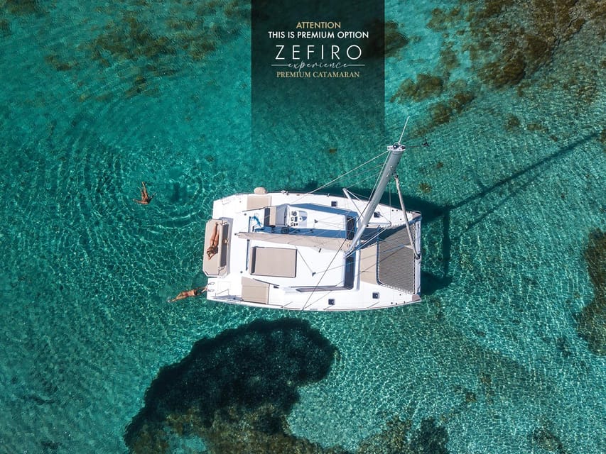 From Palau: La Maddalena Archipelago Catamaran Tour w/ Lunch - Sardinian lunch, aperitivo, and drinks on board