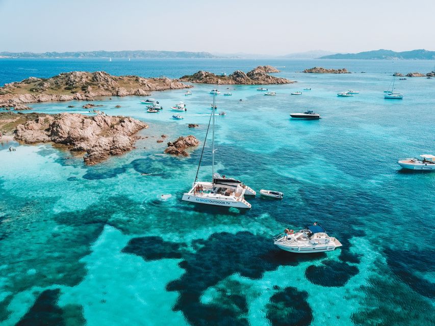 From Palau: La Maddalena Full-Day Archipelago Catamaran Tour - The middle stop: Budelli, Razzoli, Santa Maria, or La Maddalena