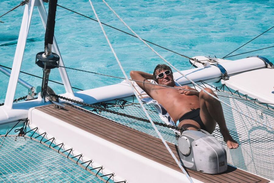 From Palau: La Maddalena Full-Day Archipelago Catamaran Tour - What the crew adds to the day