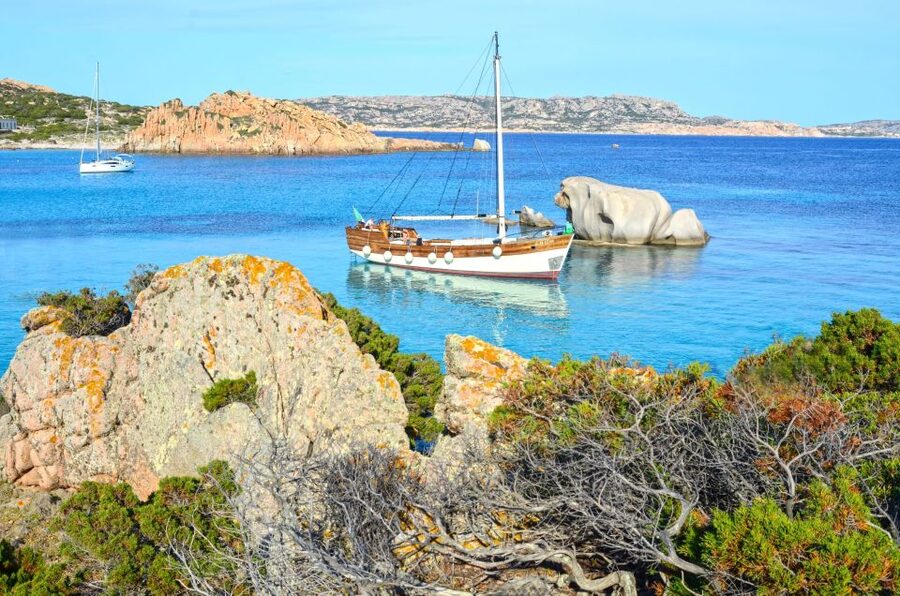 From Palau or La Maddalena: Archipelago Sailing Ship Tour - Santa Maria for a clear-water swim