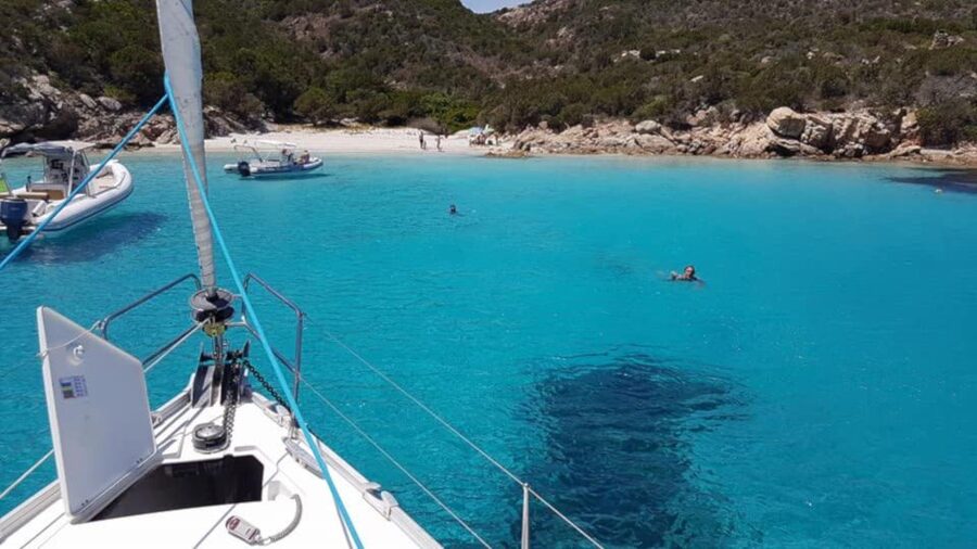From Palau: Sailboat tour in La Maddalena Archipelago - Swimming from the boat, with beach access when possible