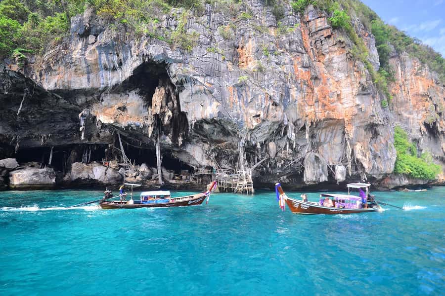From Phi Phi: 6 Hrs Private Phi Phi Islands Boat Tour - Tonsai Bay and Monkey Beach