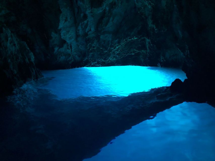 From Split: Blue Cave & Coastal Highlights Private Boat Tour - Mamma Mia locations and the island scenery