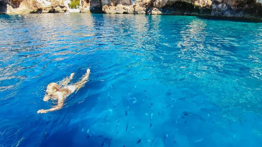 From Split: Blue Cave, Mamma Mia, Vis & Hvar 5-Island Tour - Blue Cave on Bisevo: wonderful, but never guaranteed