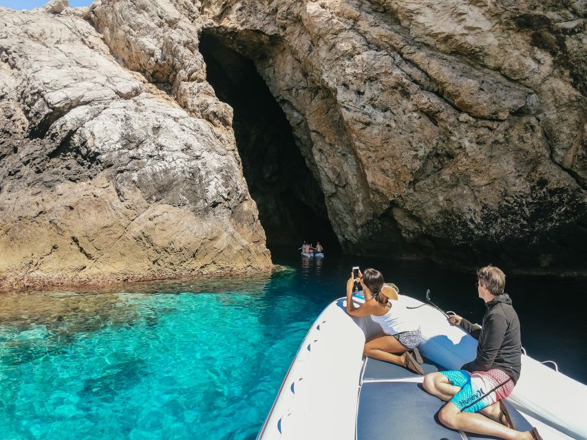 From Split: Blue Cave, Mamma Mia, Vis & Hvar 5-Island Tour - Pakleni Islands from the water