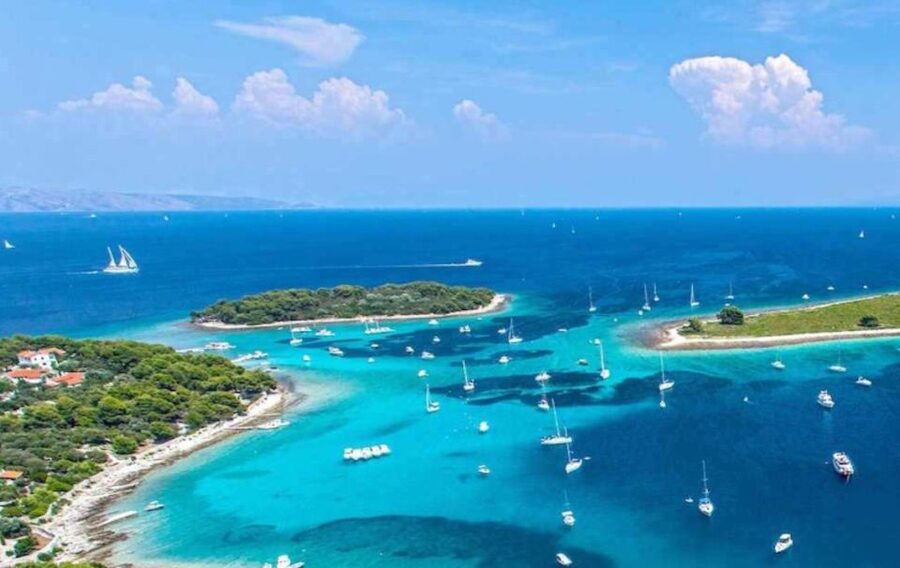 From Split: Blue Lagoon & 2 Islands half-day Private - Trogir from the water