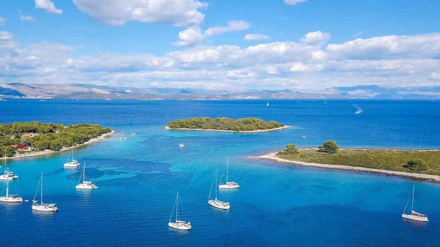 From Split: Blue Lagoon and 3 Island Boat Tour - Leaving Split for Krknjaši Bay