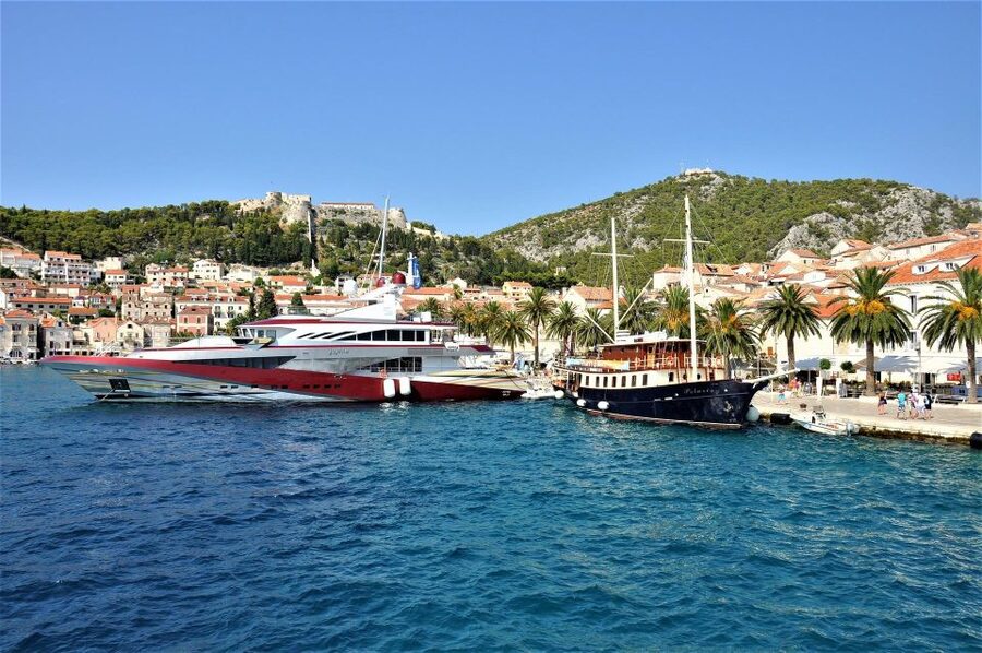 From Split, Croatia: Blue Cave & Hvar 5 Islands tour - Swimming at Stiniva Cove