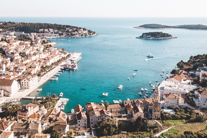 Island hopping (6 Islands) private tour from Trogir or Split - Morning coffee in Maslinica on Šolta