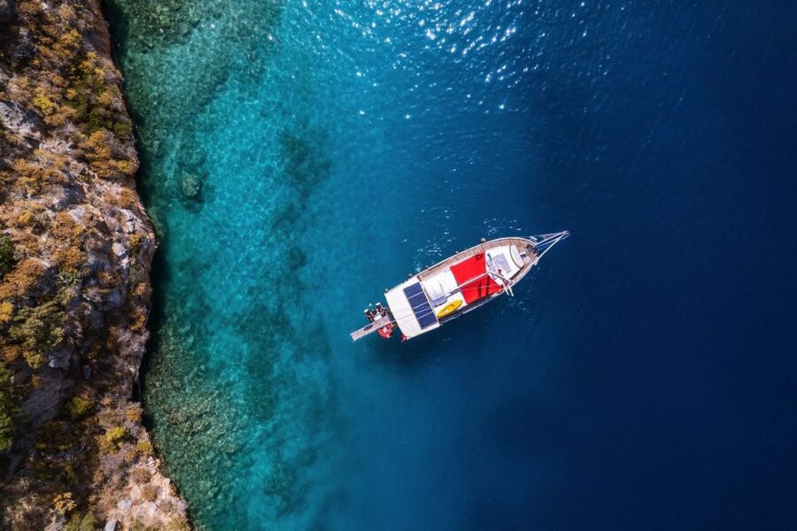 Kas: Limanagzi Beach & Island-Hopping Boat Tour with Lunch - Pigeon Island, a sunken tank, and a shark statue