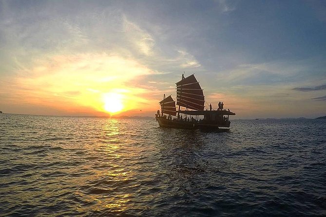 Krabi 4 Island Sunset Snorkeling Cruise + Bioluminescent Swim - Poda Island: dinner and the changing light