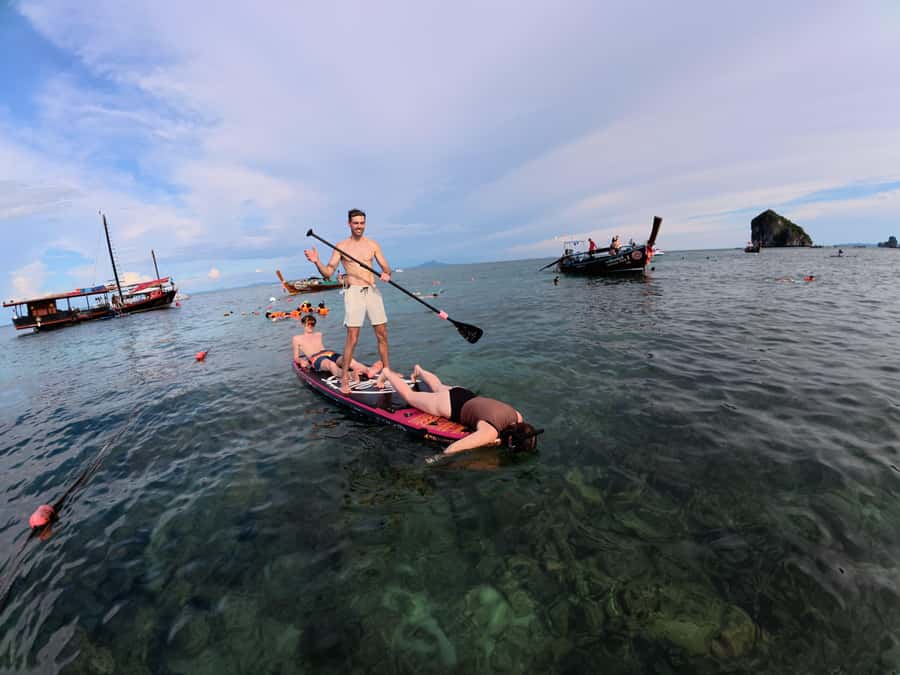Krabi: 4-Island Sunset Snorkeling Tour & Bioluminescent Swim - Phra Nang Beach and the return to darkness