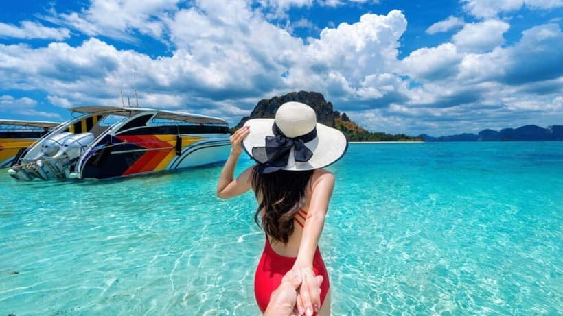 Krabi: 4 Islands and Caves Boat Tour with Lunch - Pickup, port formalities, and the boat ride