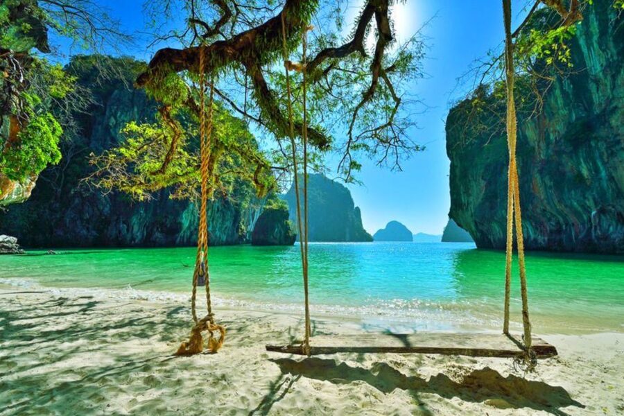 Krabi: 4 Islands & Ko Hong Private Long-tail Boat Tour - Poda Island for beach time and lunch