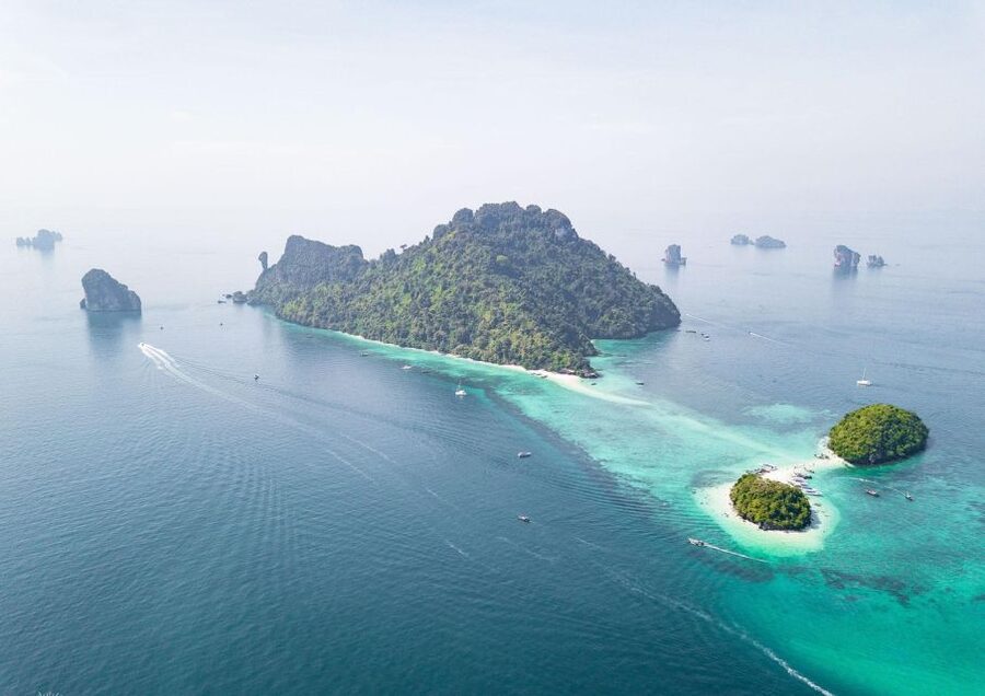 Krabi: 4 Islands & Krabi's Separated Sea Longtail Boat Tour - Phra Nang Cave Beach and the limestone cliffs