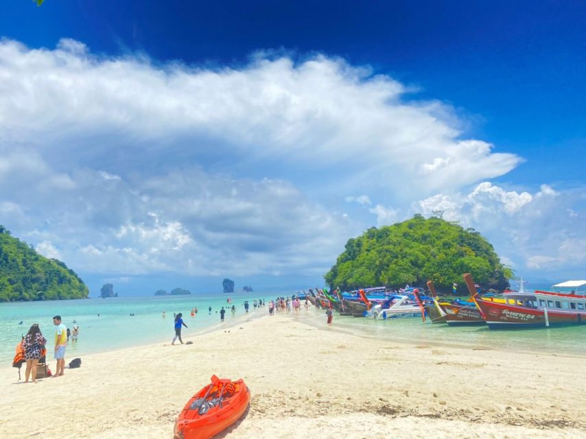 Krabi: 4 Islands & Krabi's Separated Sea Longtail Boat Tour - Poda Island for sand, palms, and lunch