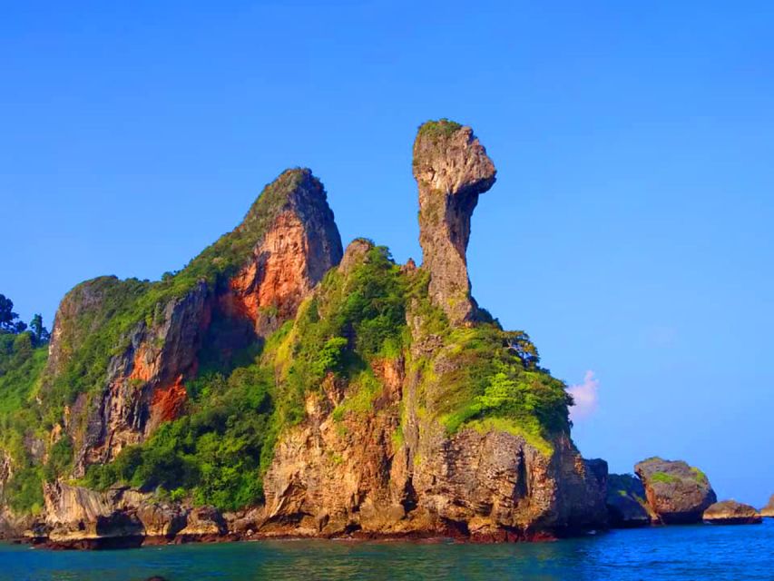 Krabi: 4 Islands Sunset Longtail Boat Tour with BBQ Dinner - Chicken Island and Its Famous Rock Shape