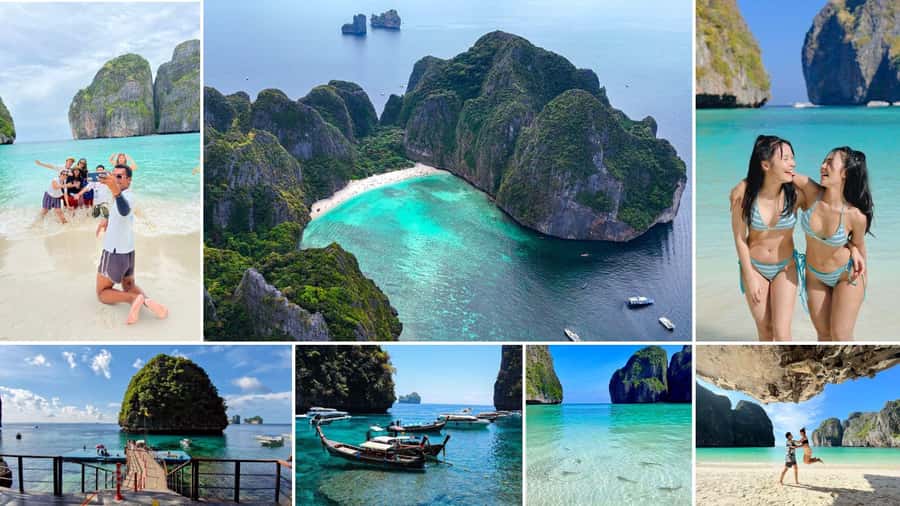 Krabi: Phi Phi Early Bird & 4 Island by Speedboat with Lunch - From Lo Sama Bay to Pileh Lagoon
