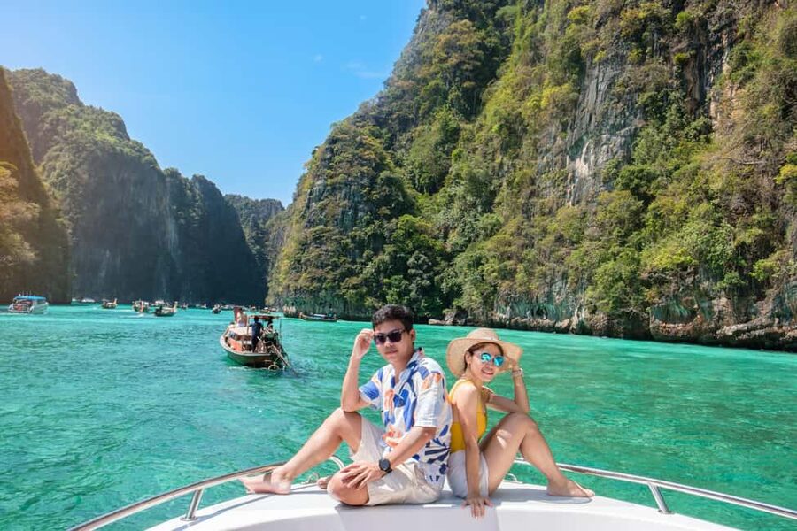 Krabi: Premium Phi Phi Islands Day Trip with Lunch & Snorkel - Bamboo Island starts with sand and clear water