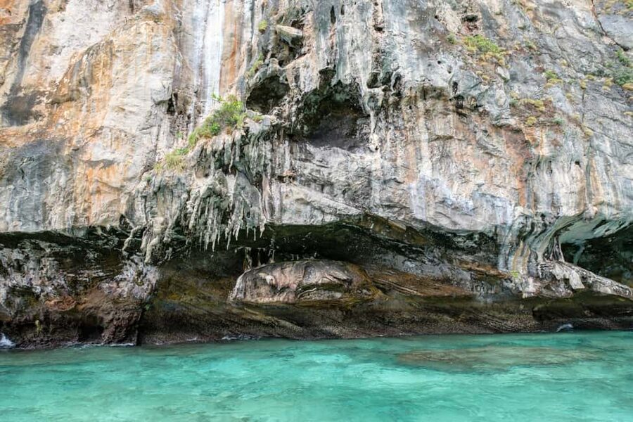 Krabi: Premium Phi Phi Islands Day Trip with Lunch & Snorkel - Viking Cave is a boat-side sight