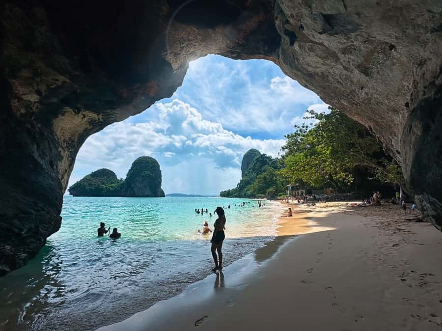 Krabi: Private 4 Islands Longtail Boat Tour With Cave Visit - Phra Nang Beach and the sacred cave