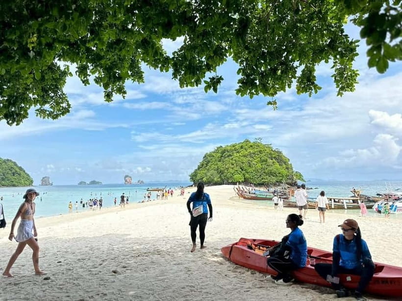 Krabi's Emerald Escape: 4 Islands Snorkel & Hidden Tombolo - Chicken Island from the water