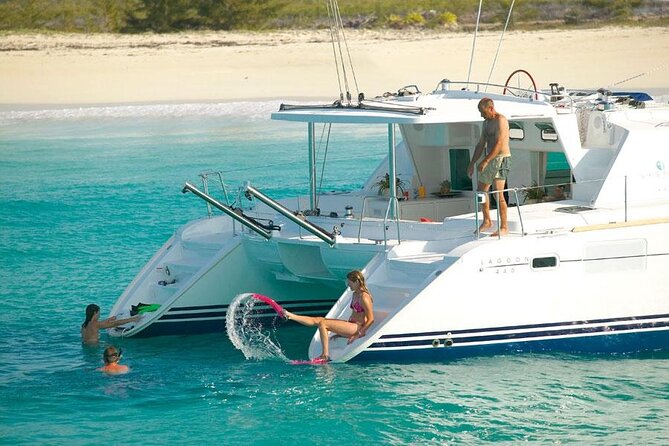 Luxury catamaran from Porto Rafael-Palau to the Maddalena Archipelago - Spargi: your first swim in bright water