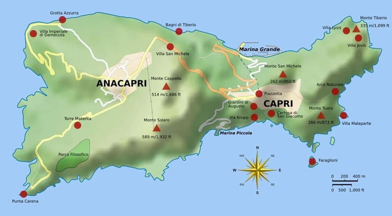 Marina Grande: Guided Capri Island Hop-On Hop-Off Bus Tour - Capri town and the Piazzetta