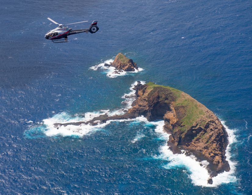 Maui: 3-Island Hawaiian Odyssey Helicopter Flight - Crossing the water to Elephant Rock