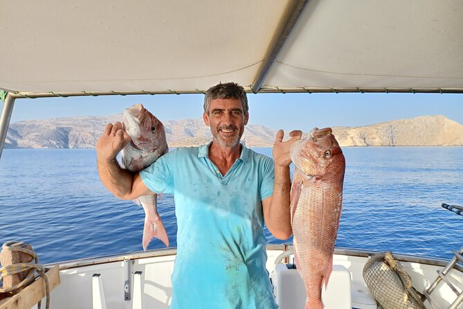 Naxos private fishing trips, lunch on board & island hopping - The catch becomes lunch on board