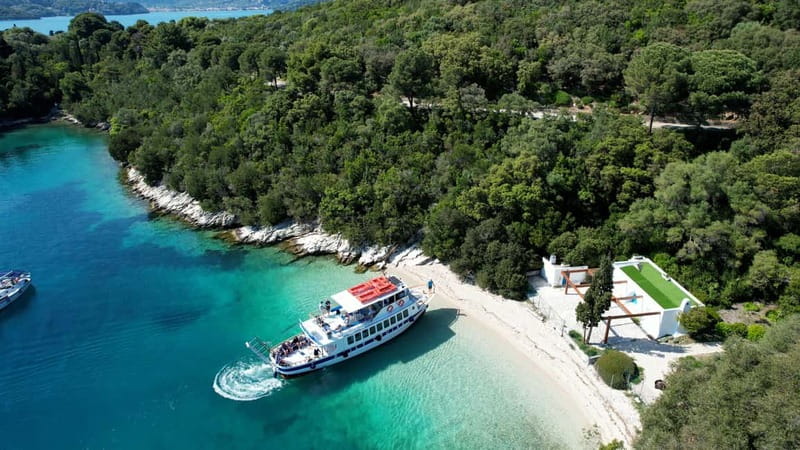 Nydri: Island Hopping Boat Cruise with Beach BBQ Lunch - Gerakas Beach and the meal worth waiting for