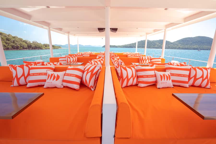 Pattaya: 3 Islands Hopping Day Tour on Catamaran with party - Ko Lan: swimming, snorkeling, and water sports