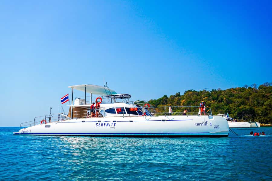 Pattaya: Exclusive 3-Island Catamaran Tour with Buffet Lunch - Koh Phai: beach time, lunch, and easy water sports