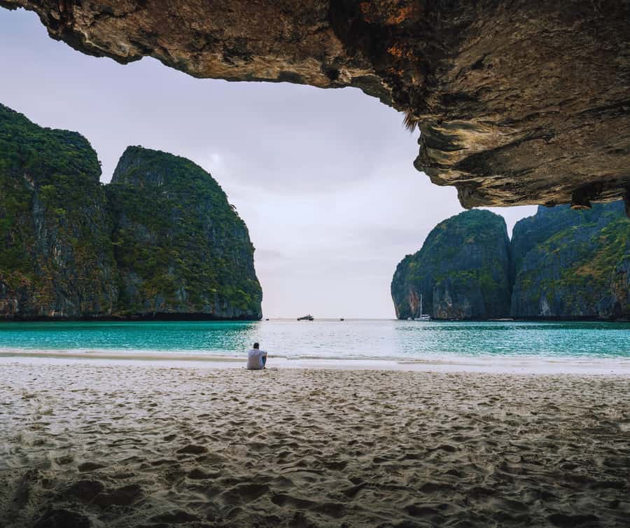 Phi Phi & 4 Islands sunset tour plus bioluminescent plankton - Viking Cave and Phi Phi Le are quick water stops