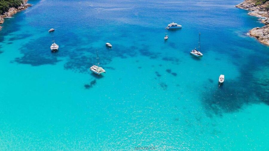 Phuket: Coral & Racha Islands Day Trip By Speedboat - Coral Island and Kahung Beach: lunch, chairs, and free time