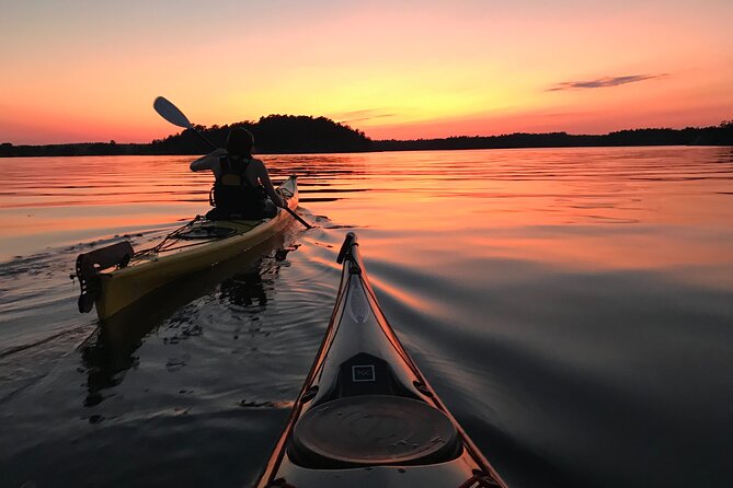PRIVATE Sunset Kayaking in Stockholm Archipelago Nature Reserve - Sunset, snorkeling, and the evening chill