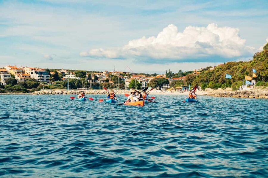 Pula: Three Island Kayak Tour with Cave Photo & Snorkeling - Fraškerić island is the best water break